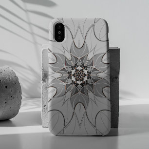 Cartoon Mandala Flower Grey iPhone 11 Case