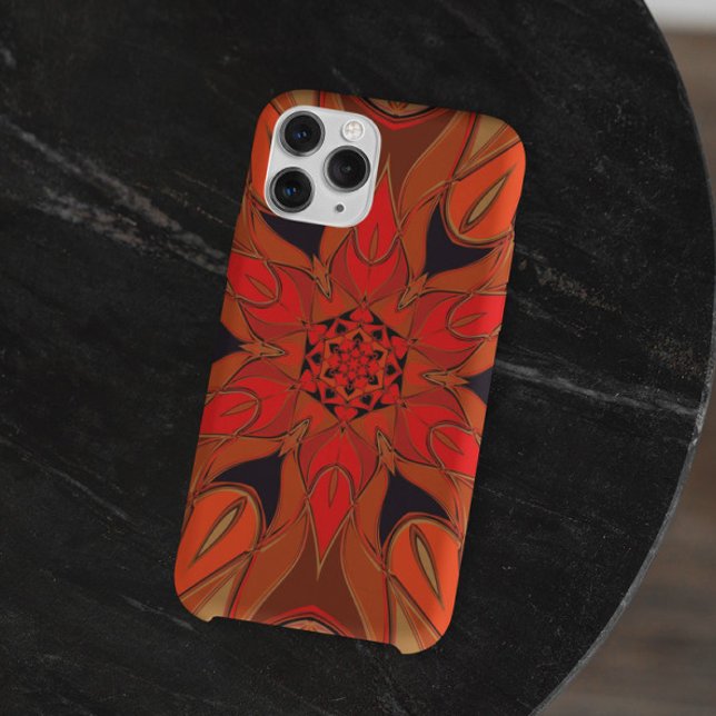 Cartoon Mandala Flower Orange Case-Mate iPhone Case (Creator Uploaded)