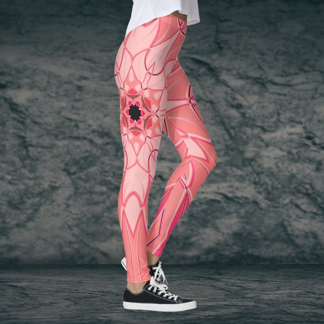 Cartoon Mandala Flower Pink Leggings (Creator Uploaded)