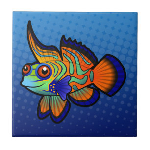 Cartoon Mandarin / Dragonet Fish Tile
