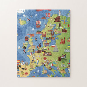 Cartoon Map of Europe Jigsaw Puzzle