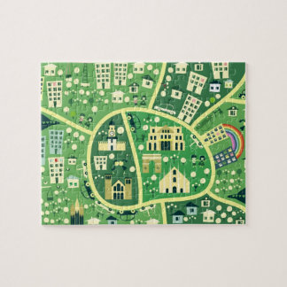 Cartoon Map of Milan Puzzle