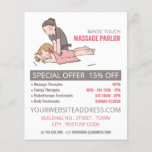 Cartoon Massage, Massage Therapy, Massage Parlor Flyer<br><div class="desc">Cartoon Massage,  Massage Therapy,  Massage Parlor Advertising Flyers By The Business Card Store.</div>