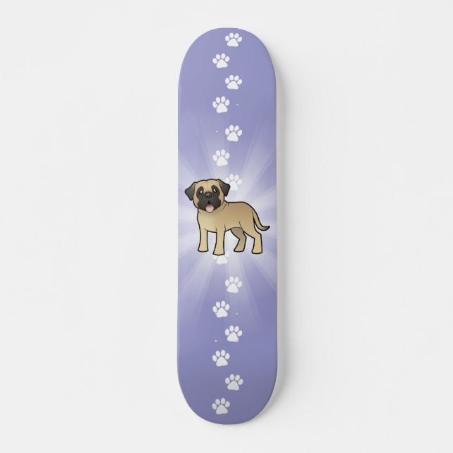 Cartoon Mastiff / Bullmastiff Skateboard (Front)