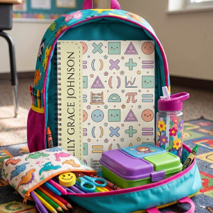 Cartoon Mathematics Back to School Pattern Notebook