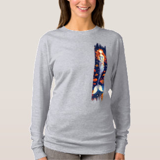 Cartoon Mermaid Brushstroke Paint T-Shirt