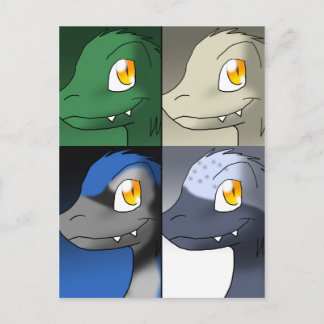 Cartoon Microraptors Dinosaurs Bookmarks 1 Postcard