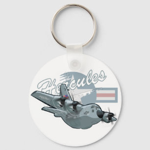 Cartoon military ailrplane key ring