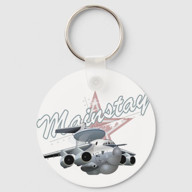 Cartoon military plane key ring (Front)