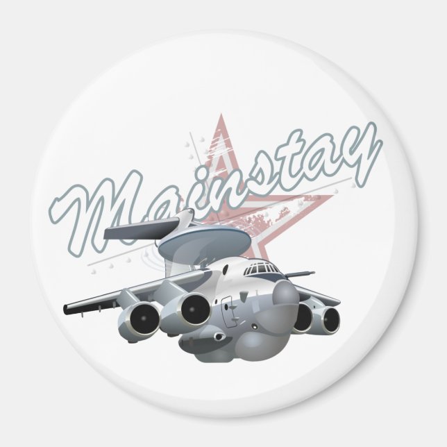 Cartoon military plane magnet (Front)