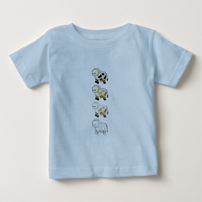Cartoon Milk Cows T-Shirt (Front)
