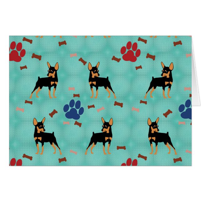 Cartoon Miniature Pinscher (Front Horizontal)