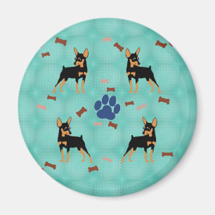 Cartoon Miniature Pinscher Magnet