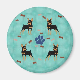 Cartoon Miniature Pinscher Magnet