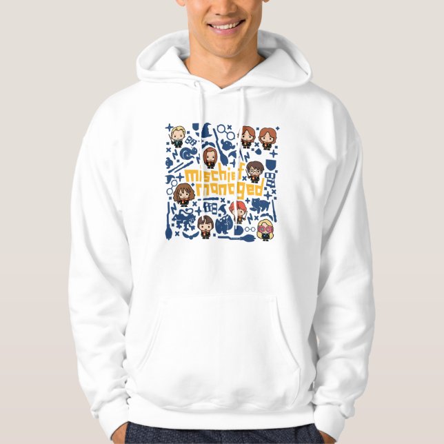 Cartoon "MISCHIEF MANAGED™" Graphic Hoodie (Front)