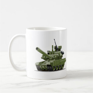 Cartoon modern armored tank coffee mug