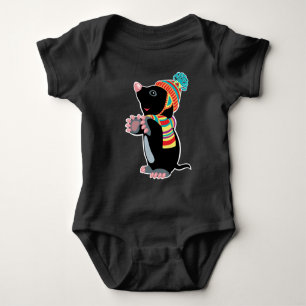 cartoon mole baby bodysuit