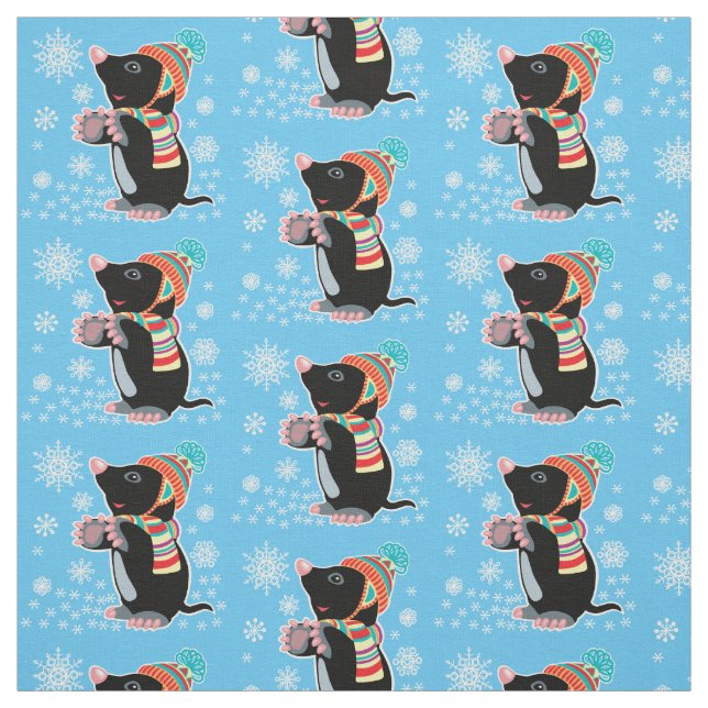 cartoon mole fabric (Swatch)