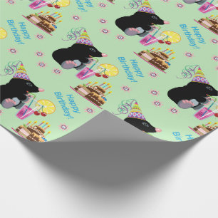 cartoon mole. Happy birthday! Wrapping Paper