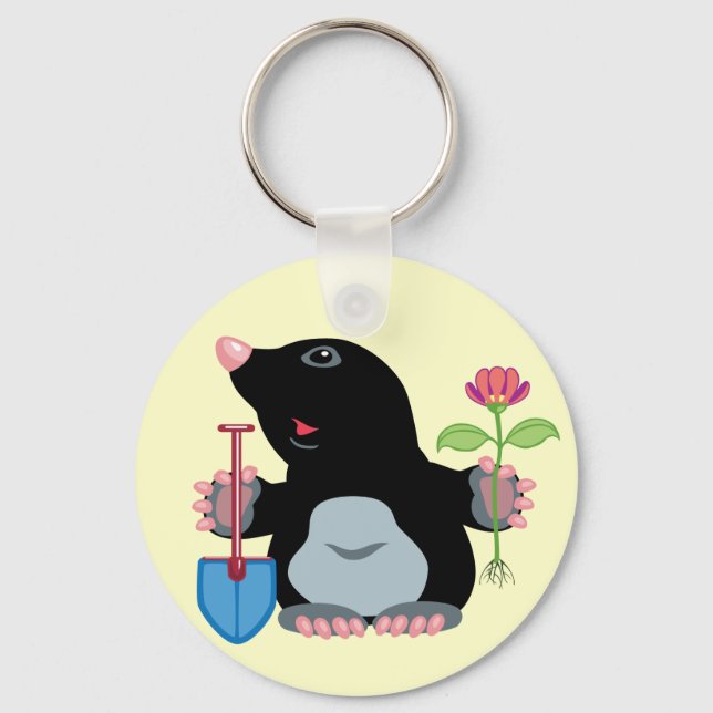 cartoon mole key ring (Front)