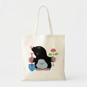 cartoon mole tote bag
