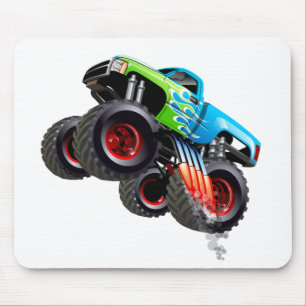 Cartoon monater truck mouse mat