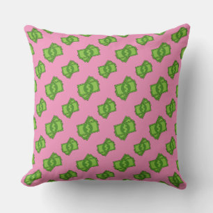 Cartoon Money Dollar Bills Cushion