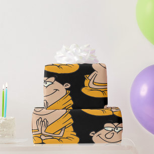 Cartoon Monk Meditating Wrapping Paper