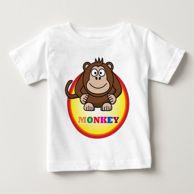 Cartoon Monkey Baby T-Shirt (Front)