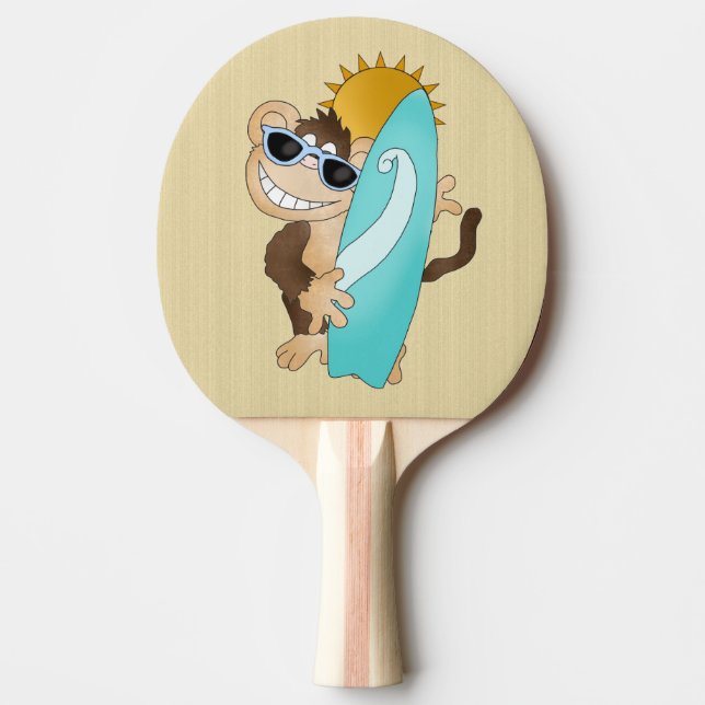 cartoon monkey beach ping pong paddle (Front)