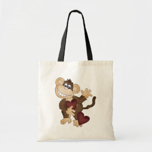 Cartoon Monkey Valentines Tote bag
