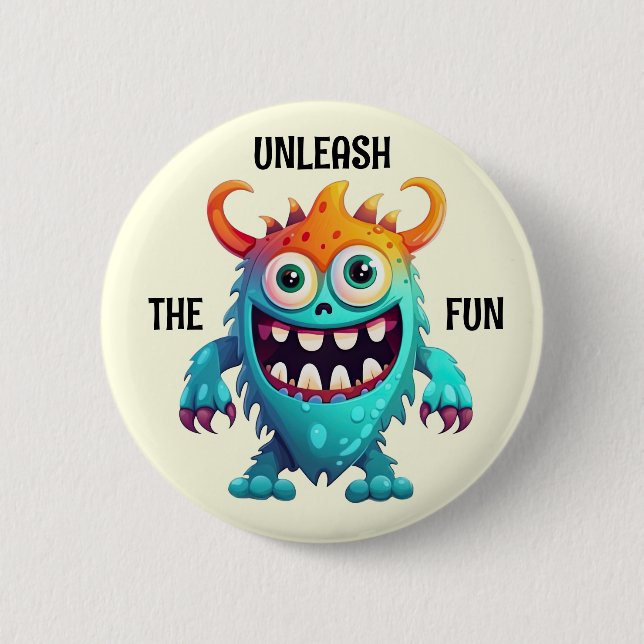 Cartoon Monster 6 Cm Round Badge (Front)
