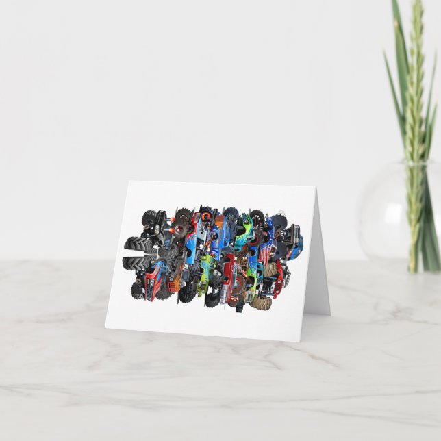 Cartoon monster truck card (Front)