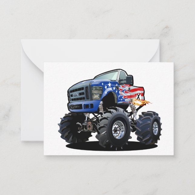 Cartoon monster truck card (Front)