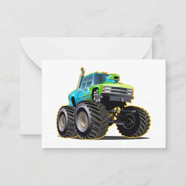 Cartoon monster truck card (Front)
