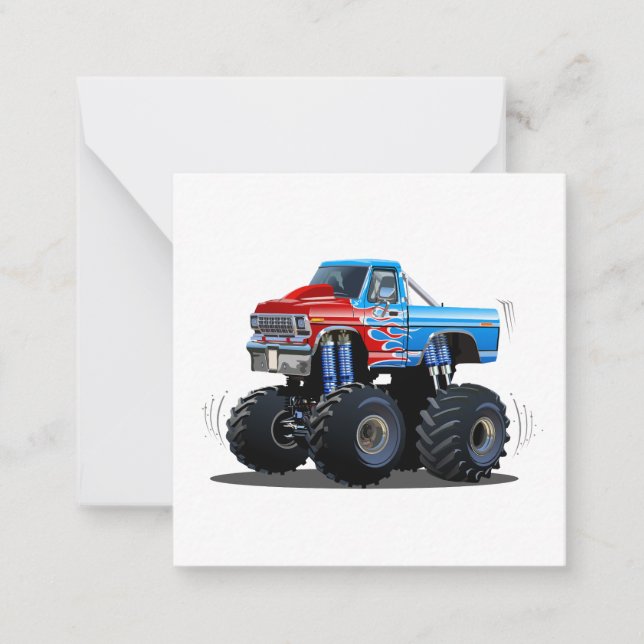 Cartoon monster truck card (Front)