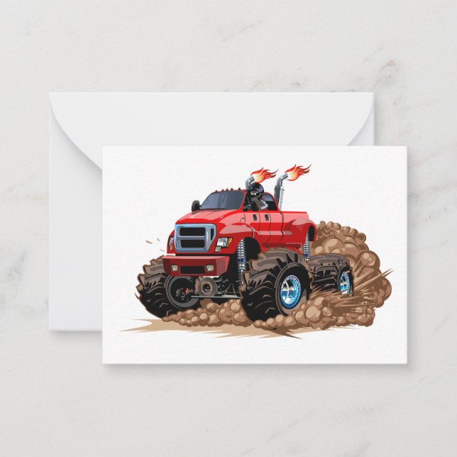 Cartoon monster truck card (Front)