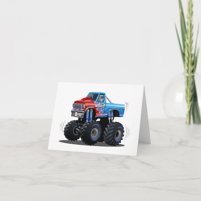 Cartoon monster truck card (Front)