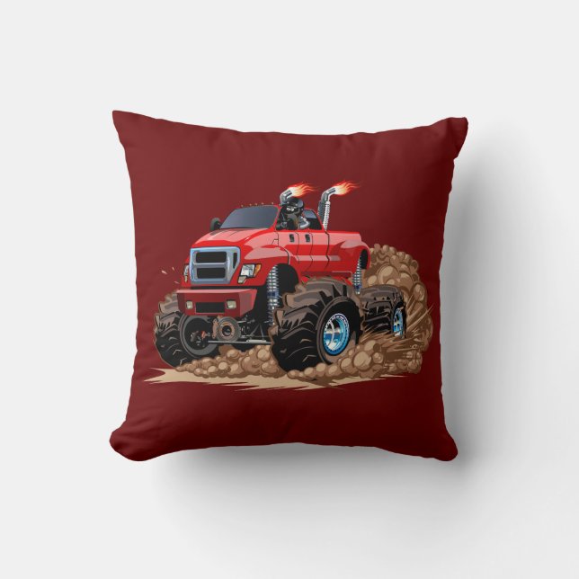 Cartoon monster truck cushion (Front)