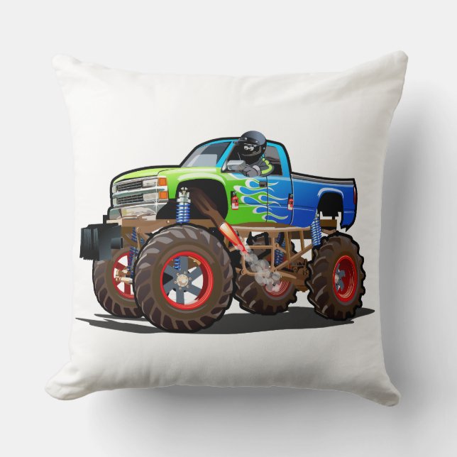 Cartoon monster truck cushion (Front)