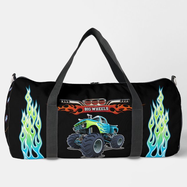Cartoon monster truck duffle bag (Front)