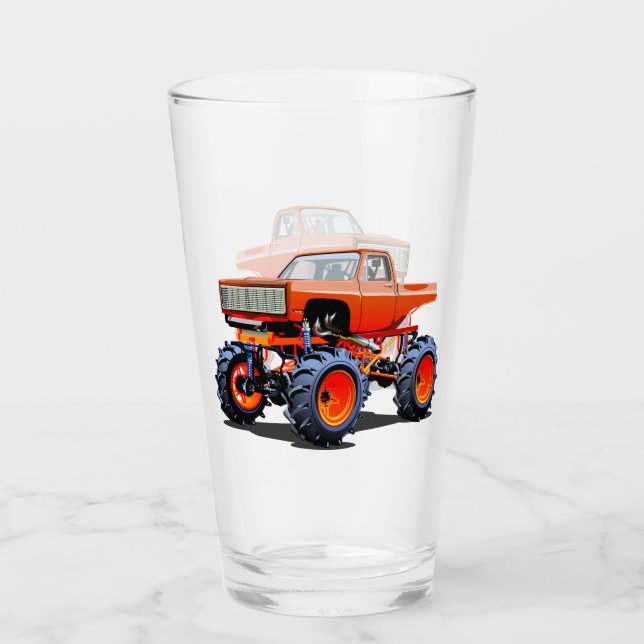 Cartoon monster truck glass (Front)