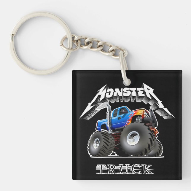 Cartoon monster truck key ring (Front)