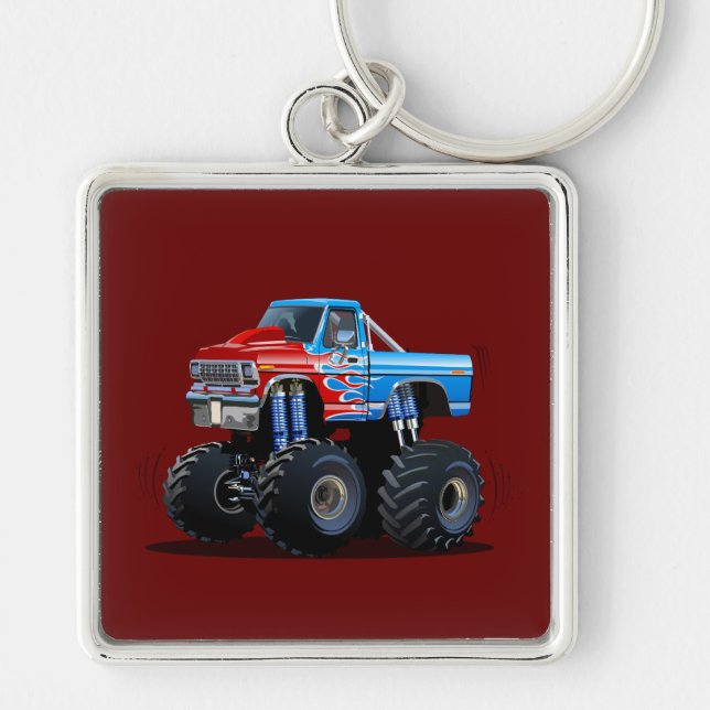 Cartoon monster truck key ring (Front)