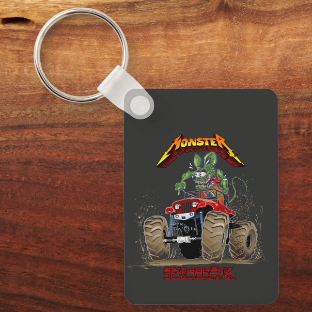 Cartoon monster truck key ring (Front)