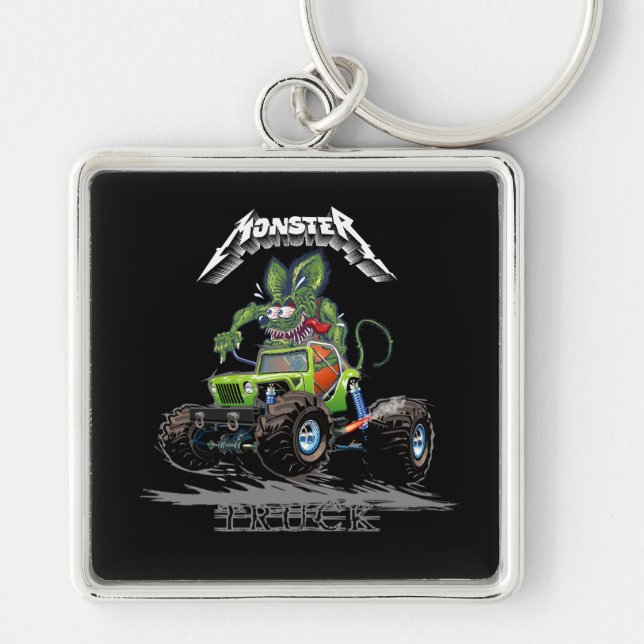 Cartoon monster truck key ring (Front)