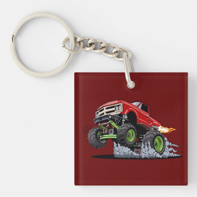 Cartoon monster truck key ring (Front)