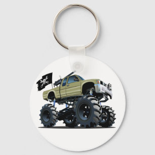 Cartoon monster truck key ring
