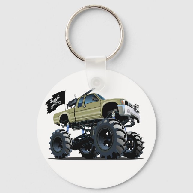 Cartoon monster truck key ring (Front)