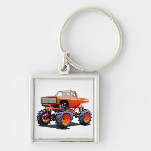 Cartoon monster truck key ring
